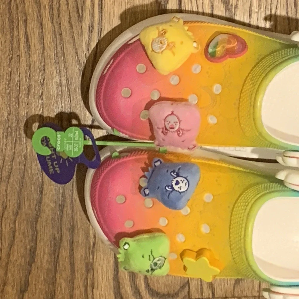 Crocs X Care Bears Adult Crush Clog Platform Sandals Women's Size 6 / Men's 4